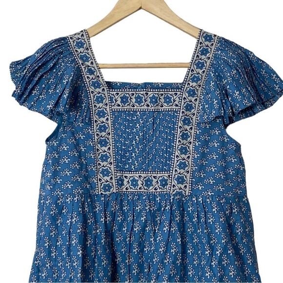 Sea New York Fernanda Tile Print Flutter Sleeve Dress - Picture 3 of 15